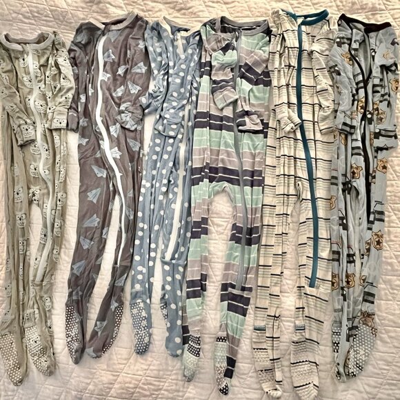 Lot of 6 Kickee Pants onesie pj's 18-24 months & 2T